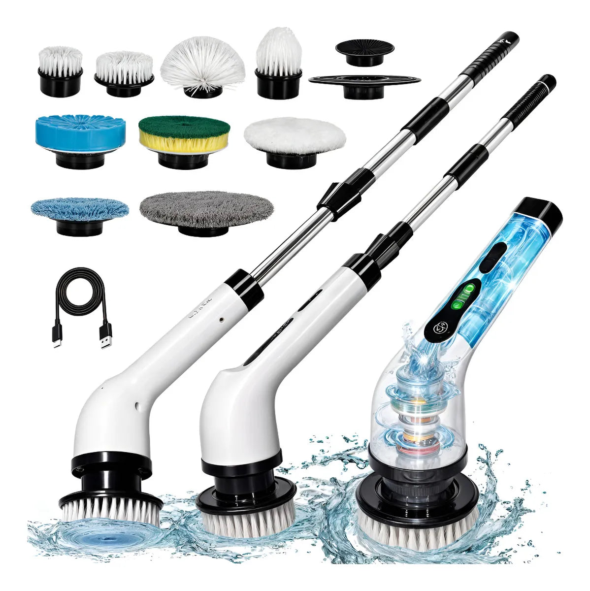 Mop Elétrico 9 Em 1 Esfregão Limpeza Giratório