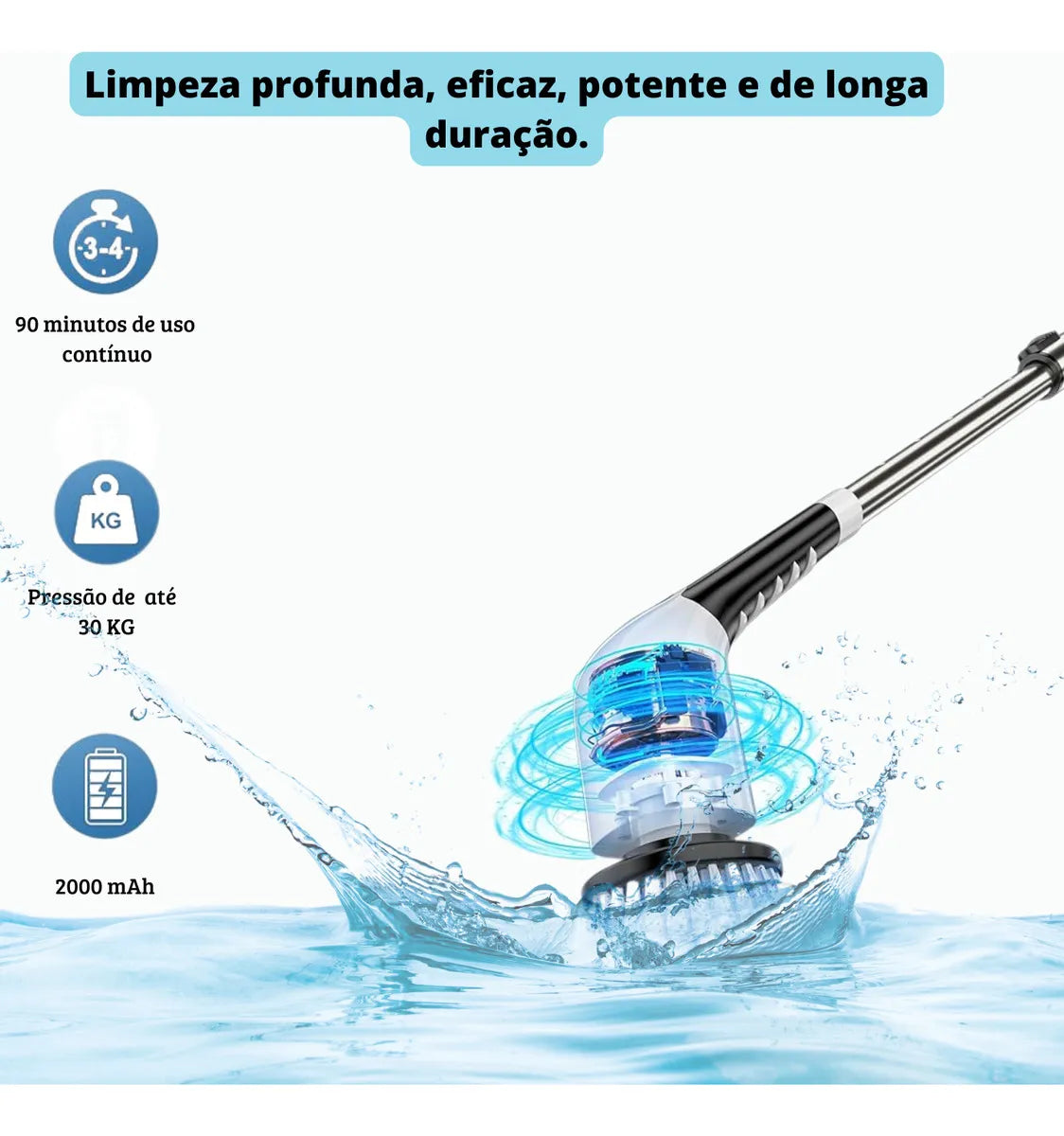 Mop Elétrico 9 Em 1 Esfregão Limpeza Giratório