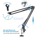 Braço Articulado Suporte Microfone Profissional Mesa Podcast